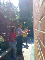 Throwing balls against a wall is a simple but effective way to improve hand-eye coordination